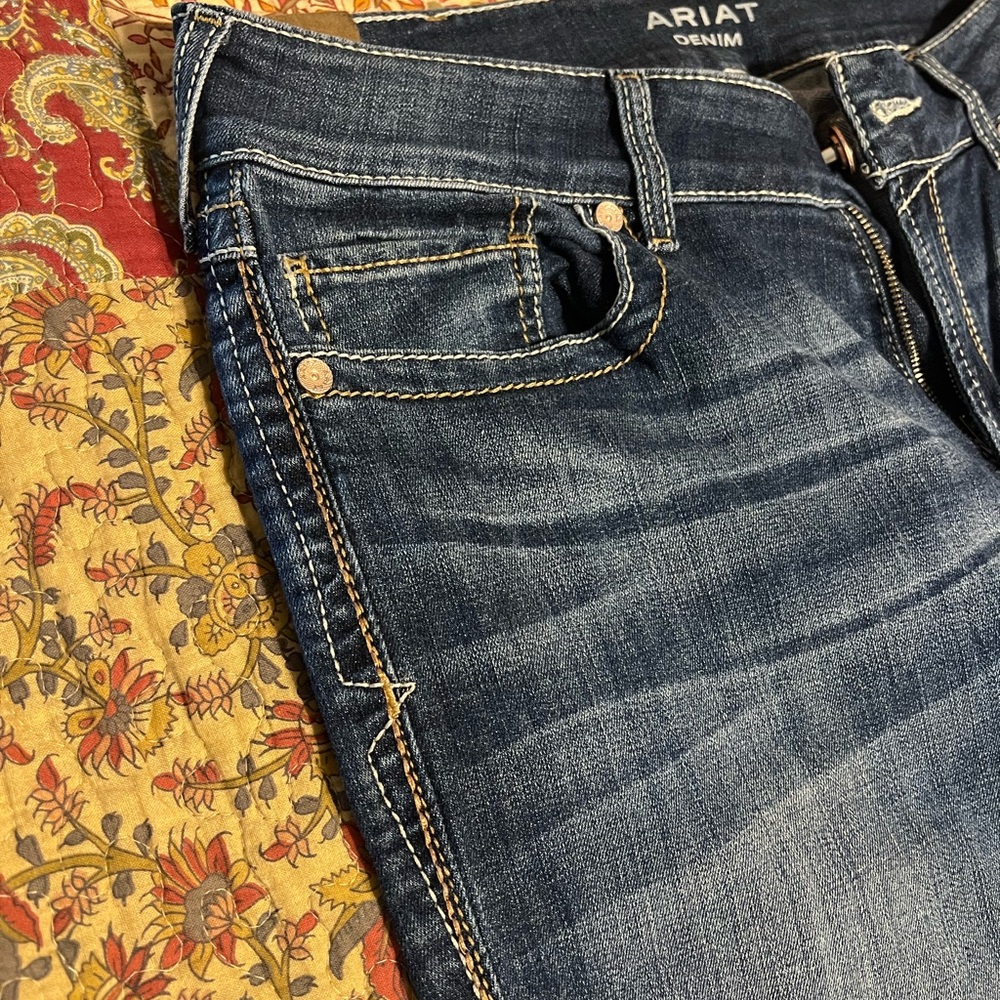 Ariat Women's Blue Denim Trouser Jeans, 32Short